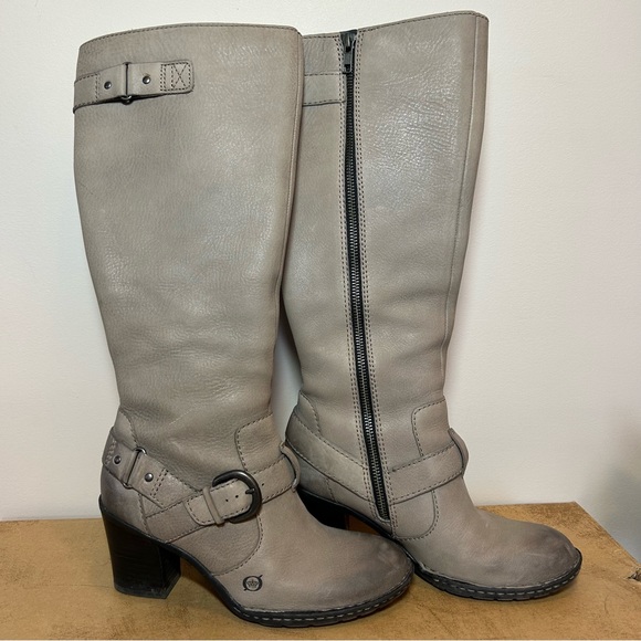 Born Natasha Taupe Leather Boots Sz 6.5 EUC - Picture 5 of 13